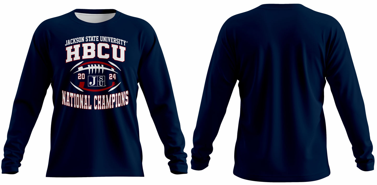 JSU 2024 HBCU National Champions Unisex LS Dry-Fit Tee